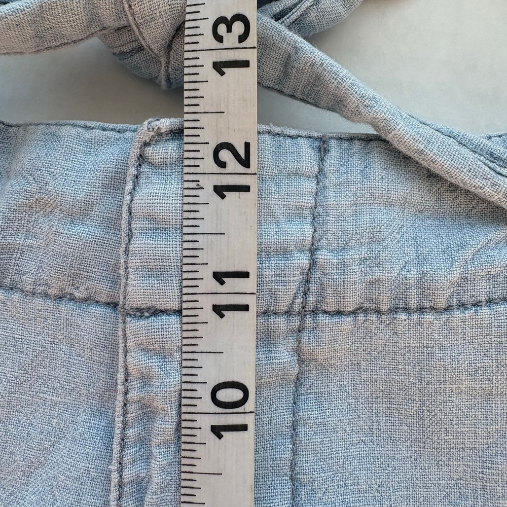 Women's Abercrombie & Fitch linen Light Blue High Waist Shorts S - Picture 11 of 13